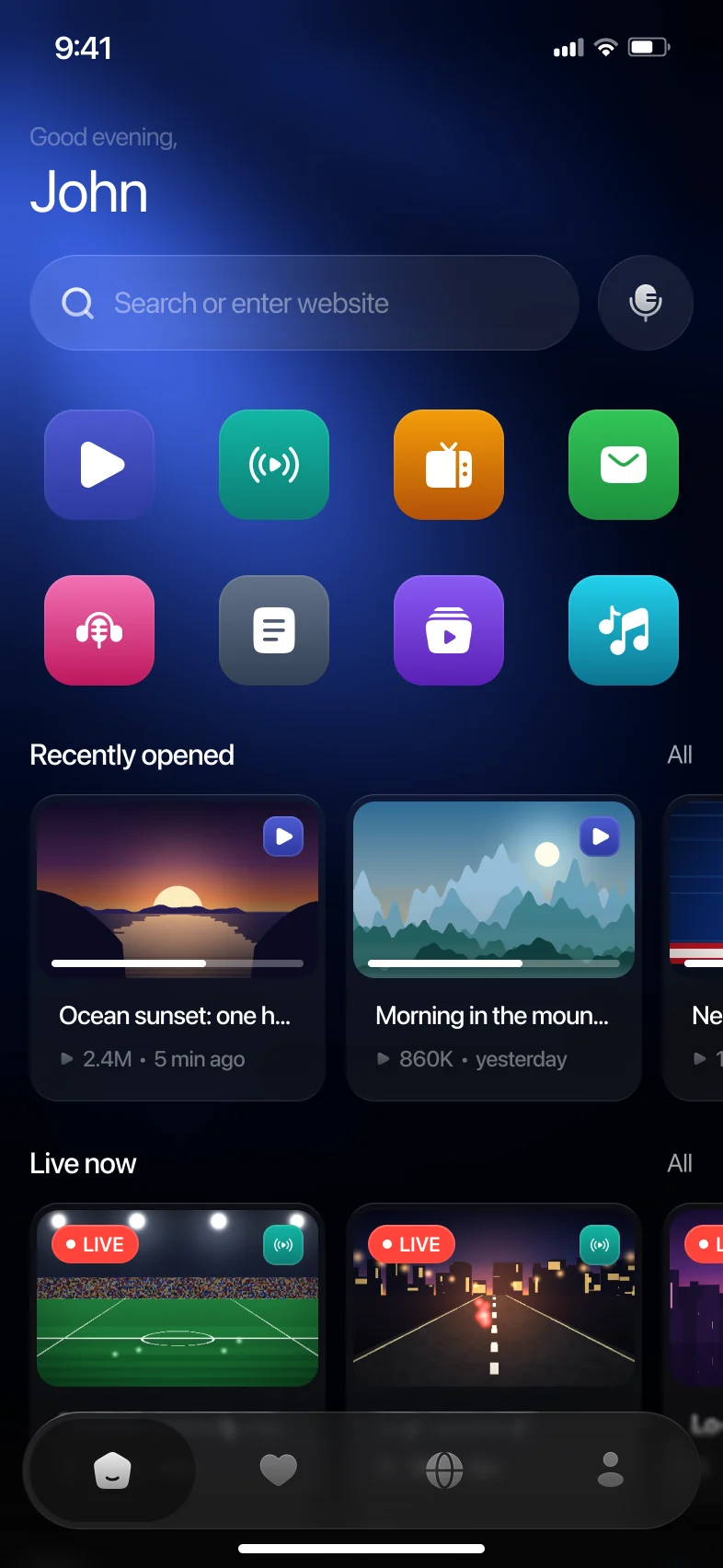 DRILY home screen